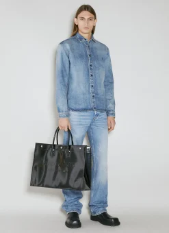 Men Saint Laurent Tote Bags^Rive Gauche Large Tote Bag