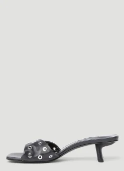 Rocco Eyelet High Heel Mule></noscript>BY FAR Sale