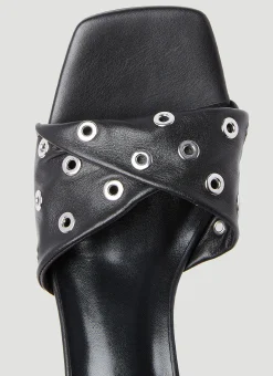 Rocco Eyelet High Heel Mule></noscript>BY FAR Sale
