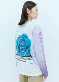 Rose Print Long Sleeve T-Shirt>Burberry Hot