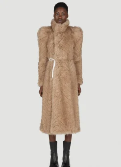 Round Shoulder Quilted Faux-Fux Coat>Balenciaga Best