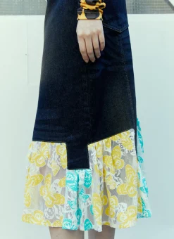 Ruffled Stair Denim Skirt></noscript>Reward If Found Hot