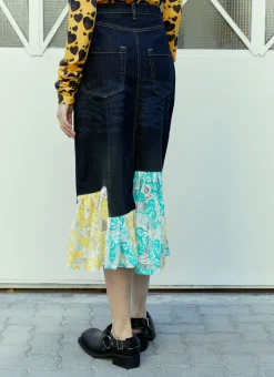 Ruffled Stair Denim Skirt></noscript>Reward If Found Hot