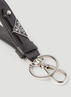 Men Prada Keyrings^Saffiano Leather Keychain