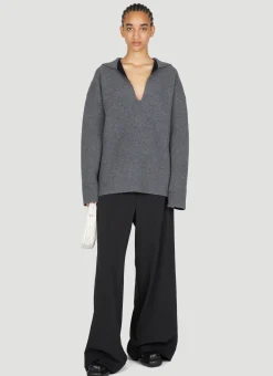 Sailor Neckline Knit Sweater>Jil Sander Outlet