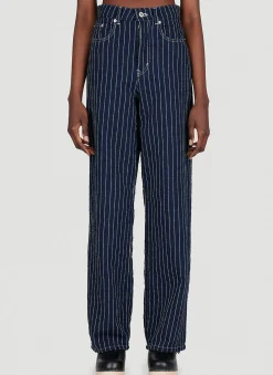 Sashiko Stitch Wide Leg Jeans>Kenzo Clearance