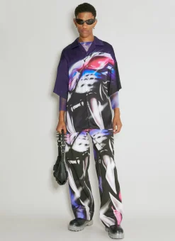 Men Gerrit Jacob Shirts^Satin Graphic Shirt