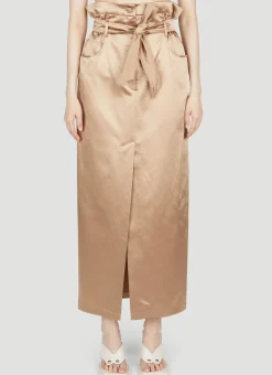 Satin Maxi Skirt>Max Mara