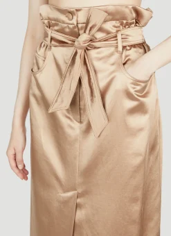 Satin Maxi Skirt></noscript>Max Mara