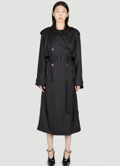 Satin Trench Coat>Saint Laurent Outlet