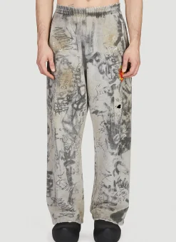 Men Balenciaga Track Pants^Scribbled Track Pants