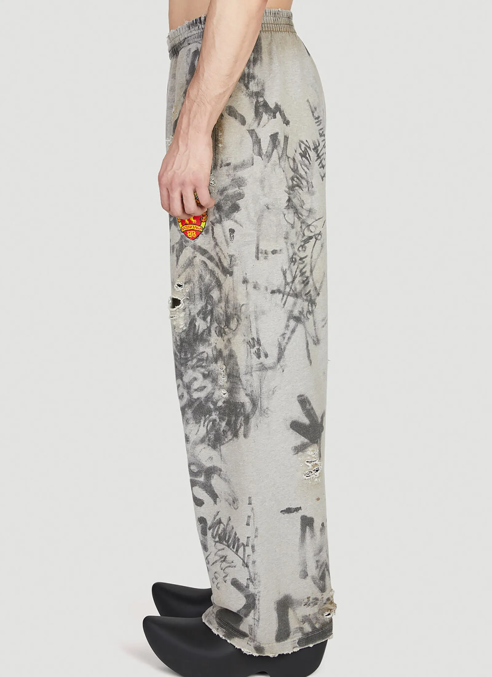 Men Balenciaga Track Pants^Scribbled Track Pants