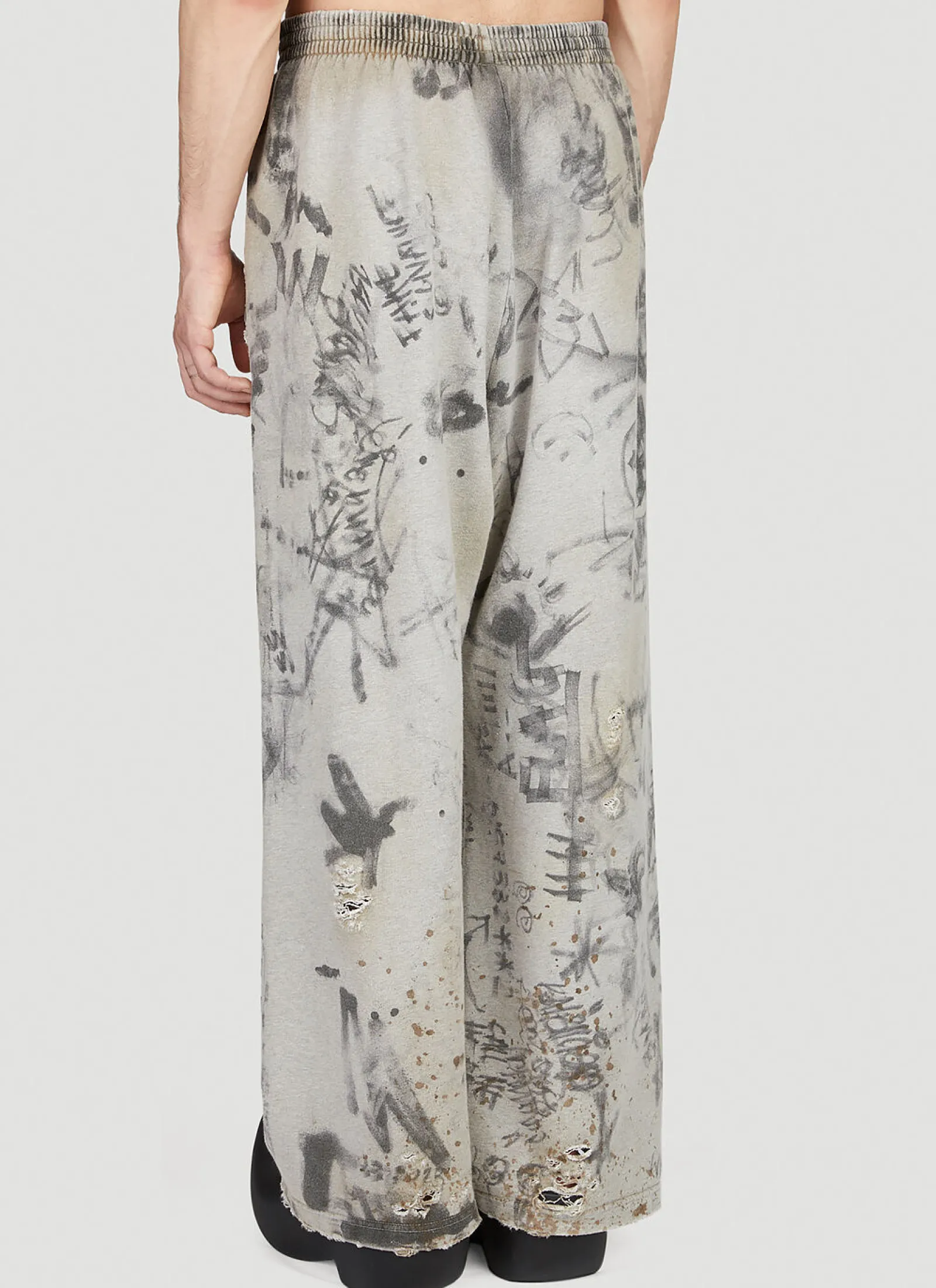 Men Balenciaga Track Pants^Scribbled Track Pants