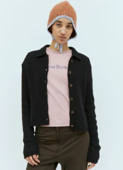 Men Acne Studios Hats^Self-Tie Knit Hat