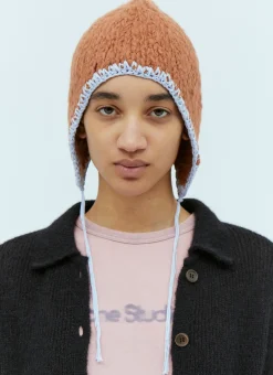 Men Acne Studios Hats^Self-Tie Knit Hat