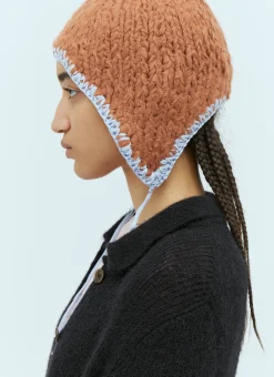 Men Acne Studios Hats^Self-Tie Knit Hat