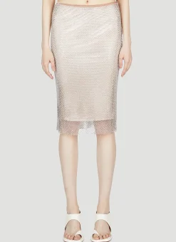 Senior Rhinestone Mesh Skirt>Sportmax
