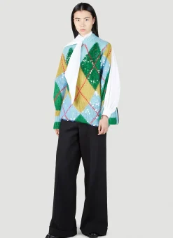 Sequin Embellished Argyle Sweater>Gucci Sale