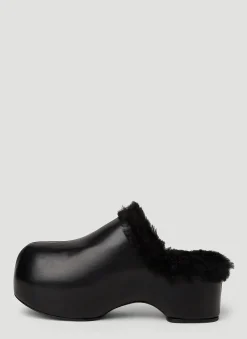 Shearling Clogs><noscript><img width=