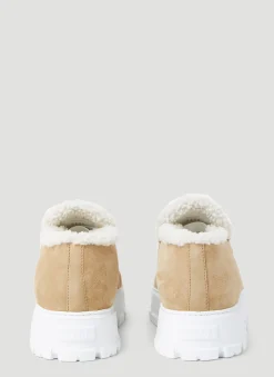 Shearling Lined Suede Platform Loafers></noscript>Prada Sale