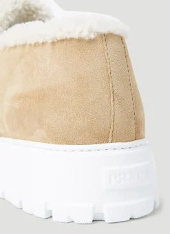 Shearling Lined Suede Platform Loafers></noscript>Prada Sale
