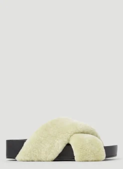 Shearling Slides>Jil Sander