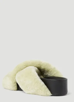 Shearling Slides></noscript>Jil Sander