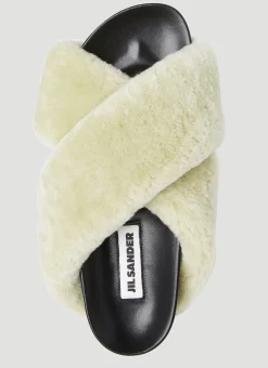 Shearling Slides></noscript>Jil Sander