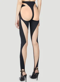 Sheer Cut Out Leggings><noscript><img width=