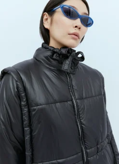 Shiny Quilt Vest Jacket>GANNI New