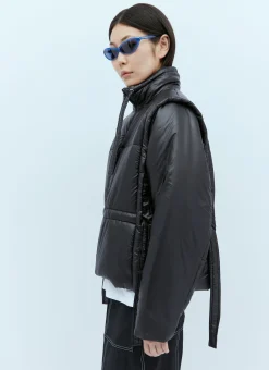 Shiny Quilt Vest Jacket>GANNI New