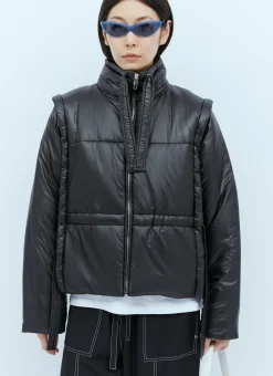 Shiny Quilt Vest Jacket></noscript>GANNI New