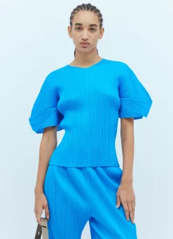 Short Sleeve Pleated Top>Pleats Please Issey Miyake Best