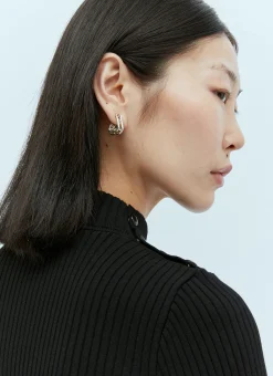 Shoulder Snaps Rib Knit Top><noscript><img width=