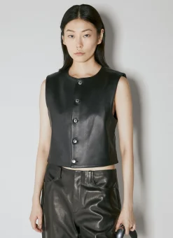 Shrunken Button Up Vest>Alexander Wang Online