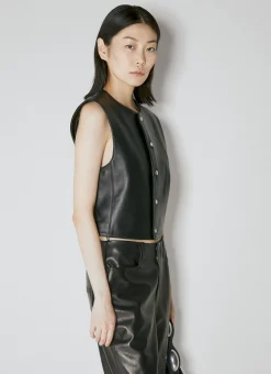Shrunken Button Up Vest></noscript>Alexander Wang Online