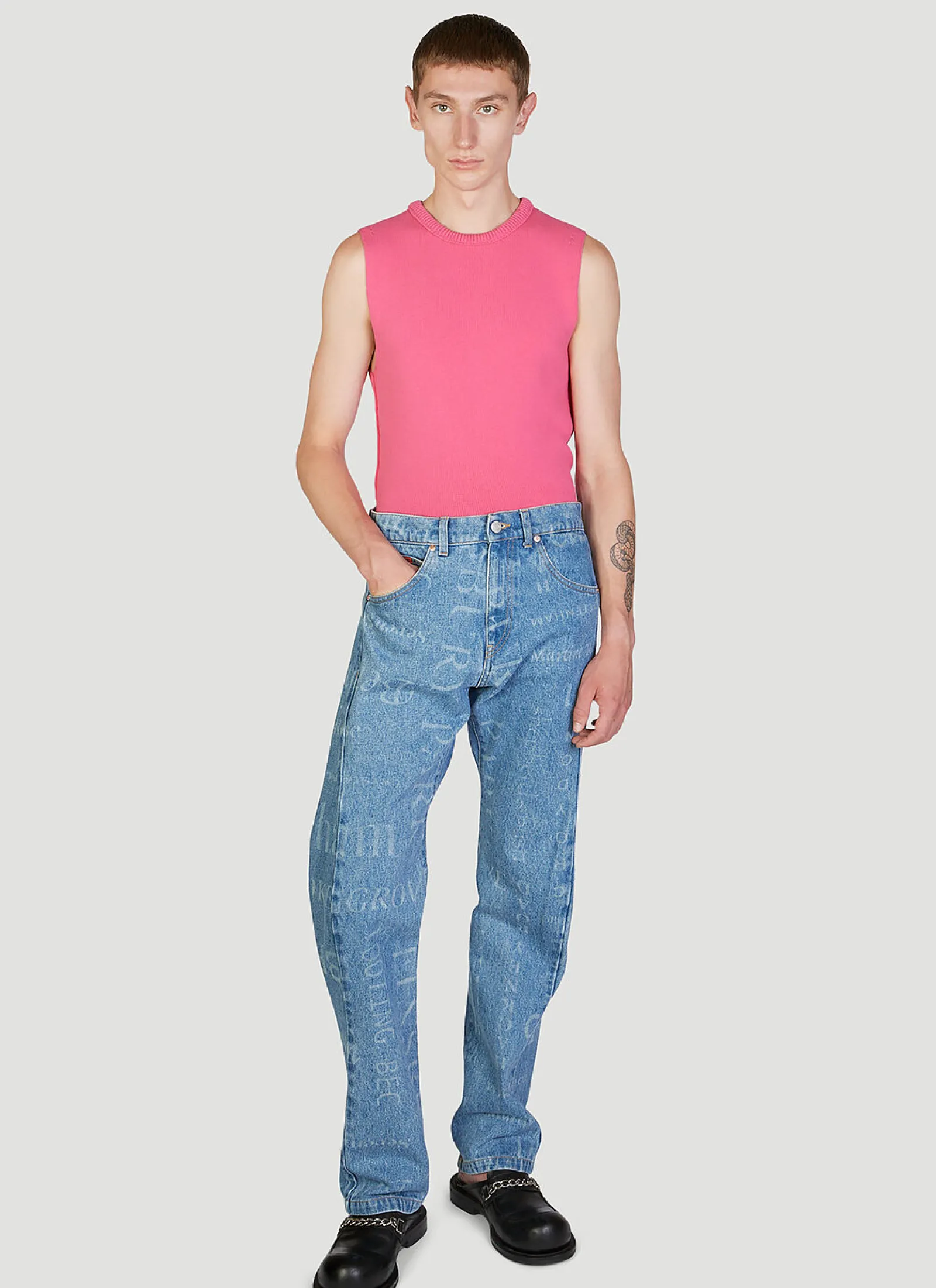 Men Martine Rose Tops^Shrunken Knit Vest