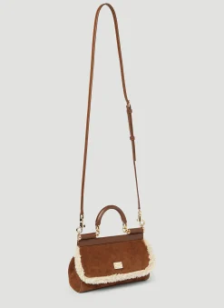 Sicily Suede Small Handbag>Dolce & Gabbana Outlet