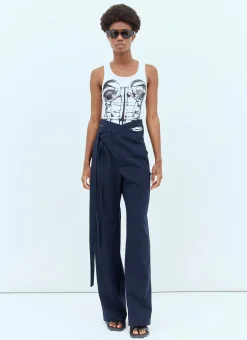 Signature Wrap Suit Pants><noscript><img width=