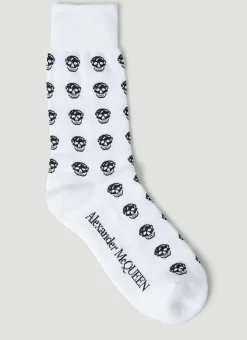 Men Alexander McQueen Socks^Skull Motif Socks