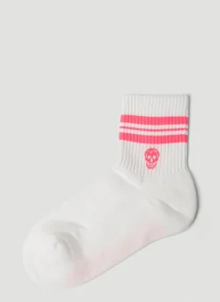 Men Alexander McQueen Socks^Skull Stripe Sports Socks