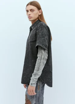Men Diesel Shirts^S-Marl-A Layered Shirt
