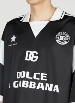 Men Dolce & Gabbana Polo Shirts^Soccer Logo Polo Shirt