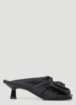 Soft Bow Kitten Heel Sandals>GANNI Best