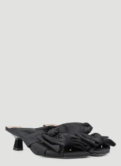 Soft Bow Kitten Heel Sandals>GANNI Best