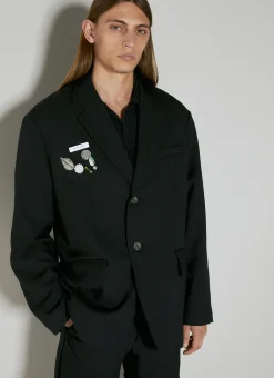 Men Song for the Mute Blazers^Square Embellished Suit Blazer