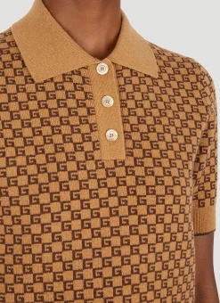 Square G Knit Polo Shirt><noscript><img width=