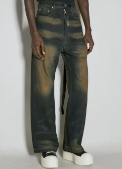 Men Rick Owens DRKSHDW Jeans^Stained Denim Jeans