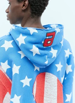 Men ERL Sweatshirts^Stars And Stripe Swirls Hooded Sweatshirt