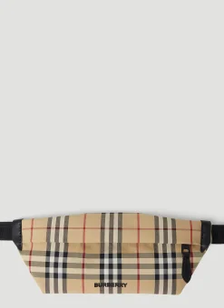 Men Burberry Belt Bags^Stevie Check Belt Bag